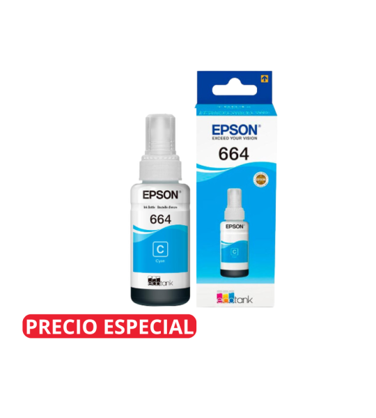 TINTA EPSON T664220AL CYAN ORIGINAL