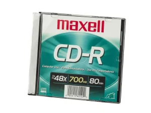 CD R MAXELL CAJA SLIM ORIGINAL 80MIN 48X