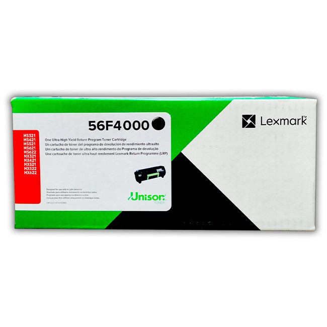 TONER LEXMARK 56F4000 NEGRO MX521,MS621,MX522 6000 COPIAS