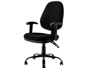 SILLA SECRETARIAL L-34 COLOR NEGRO CON BRAZOS