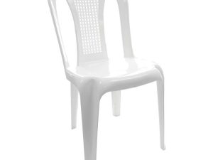 SILLA PLASTICA SIN BRAZOS COLOR BLANCO