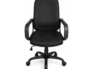 SILLA EJECUTIVA L-38 TELA COLOR NEGRO