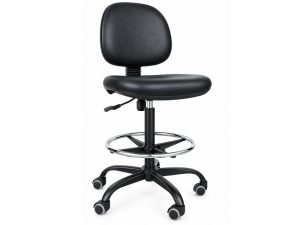SILLA CAJERO NEGRA L-80 PU